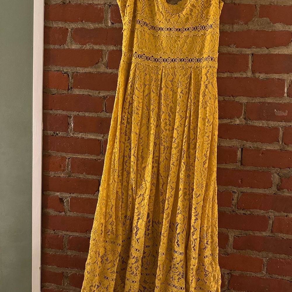 Yellow NSR Lace Dress